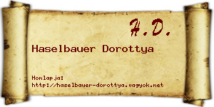 Haselbauer Dorottya névjegykártya